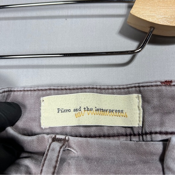 Anthropologie Pilcro and the Letterpress Pants Fit Hyphen Sz 27 Purple Chinos - Picture 3 of 10